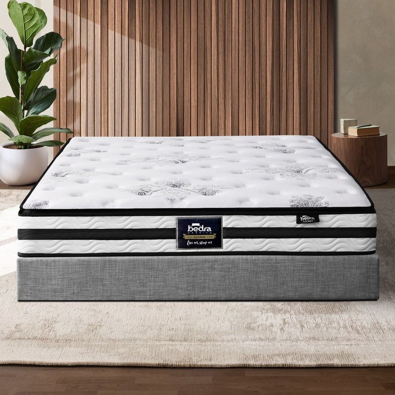Bedra Queen Mattress Breathable Luxury Bed Bonnell Spring Foam Medium Firm 22cm