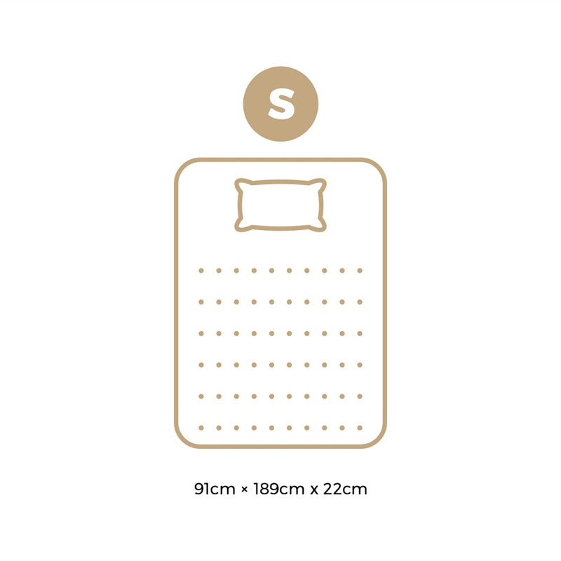 Bedra Single Mattress Breathable Luxury Bed Bonnell Spring Foam Medium 22cm