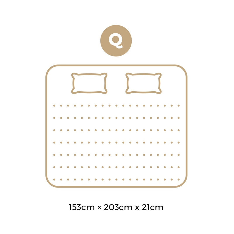 Bedra Queen Mattress Breathable Bonnell Spring Foam 21cm