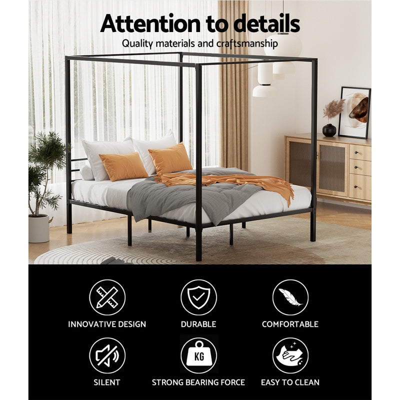 Artiss Bed Frame Queen Size Metal Frame POCHY