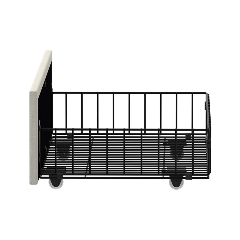 Oikiture 2x Trundle Drawers for Bed Frame Beige