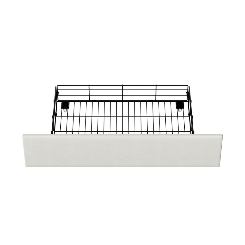 Oikiture Bed Frame Trundle Storage Metal Drawers Set of 2 White