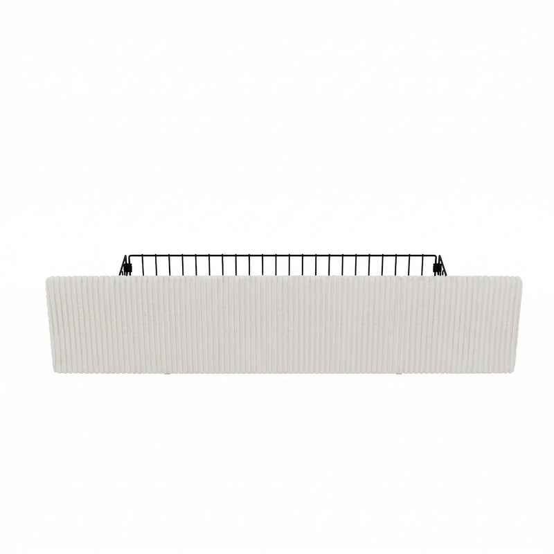 Oikiture 4x Trundle Drawers for Bed Frame Storage with Wheels Beige