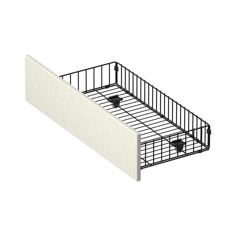 Oikiture 4x Trundle Drawers for Bed Frame Beige