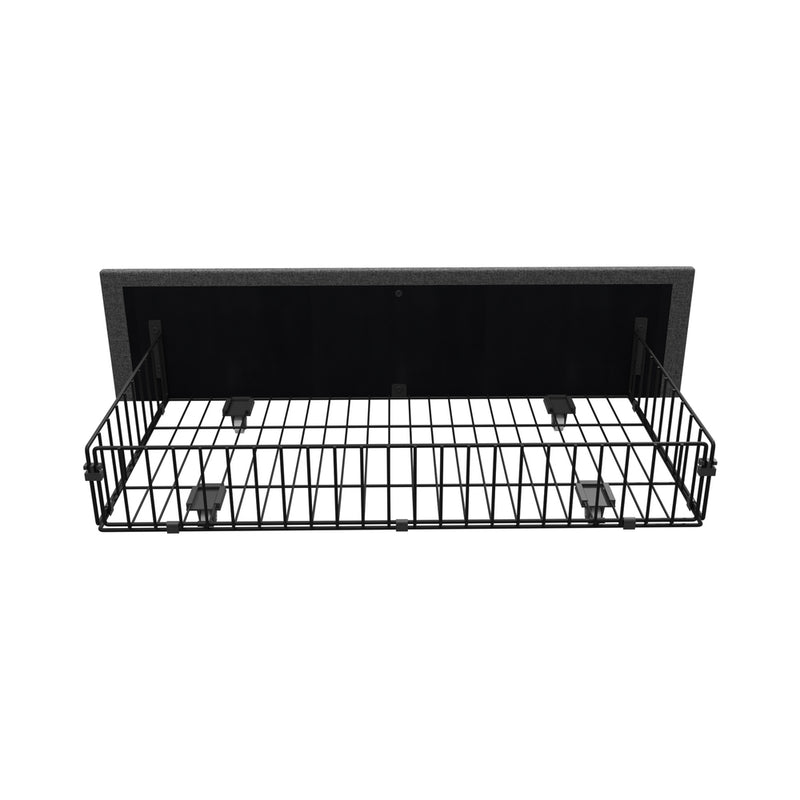 Oikiture 4x Trundle Drawers for Bed Frame w/ Wheels Storage Metal Grey