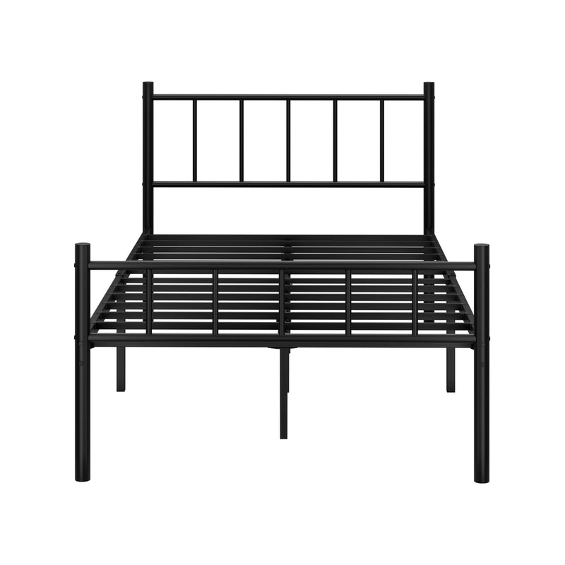 Oikiture Bed Frame King Single Metal Base Platform Black COMA