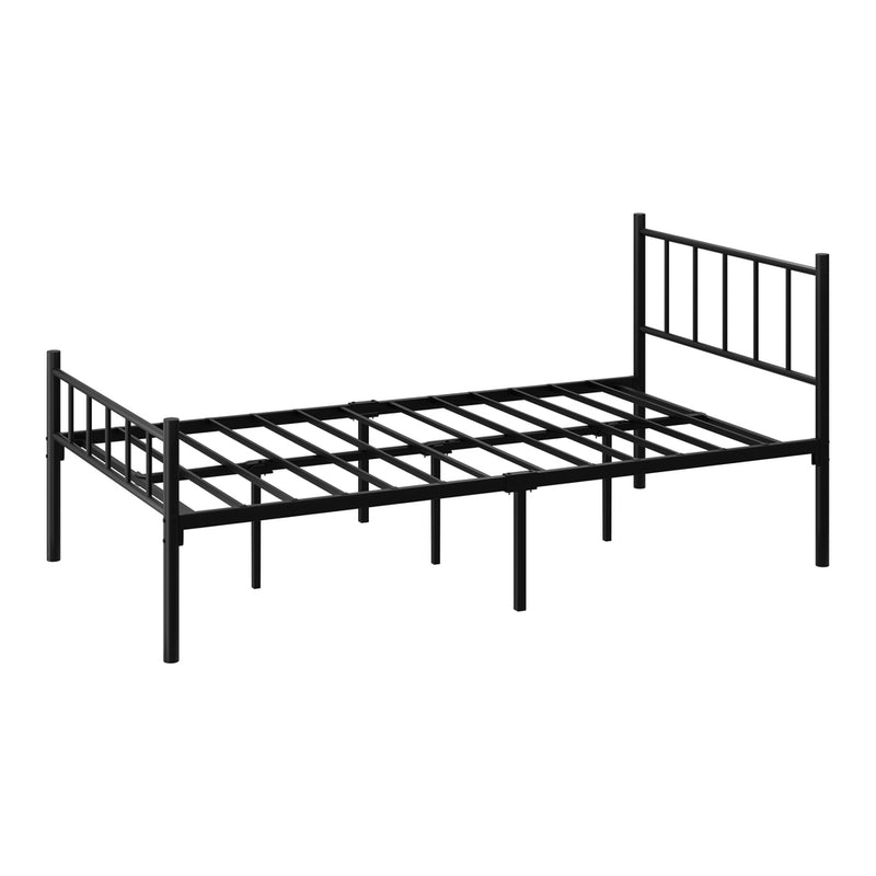 Oikiture Bed Frame King Single Metal Base Platform Black COMA