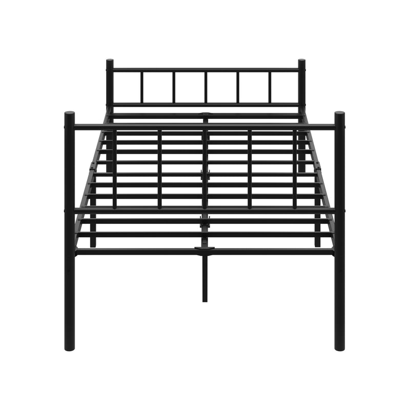 Oikiture Bed Frame King Single Metal Base Platform Black COMA