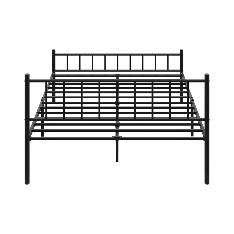 Oikiture Bed Frame Queen Size Metal Base Platform Black COMA