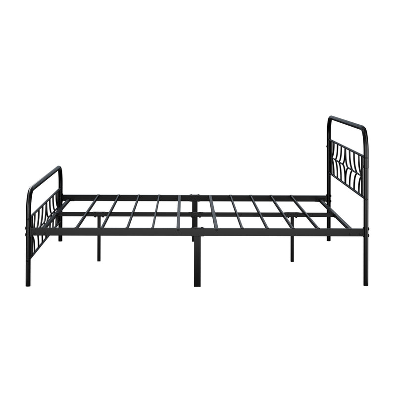 Oikiture Queen Bed Frame Metal Platform with Sparkling Star Headboard