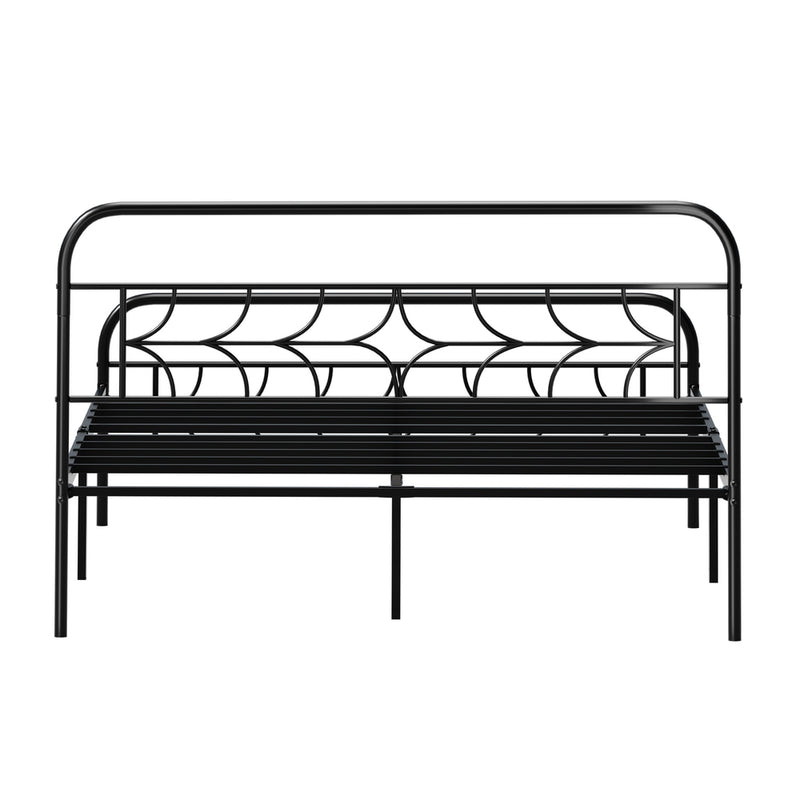 Oikiture Queen Bed Frame Metal Platform with Sparkling Star Headboard