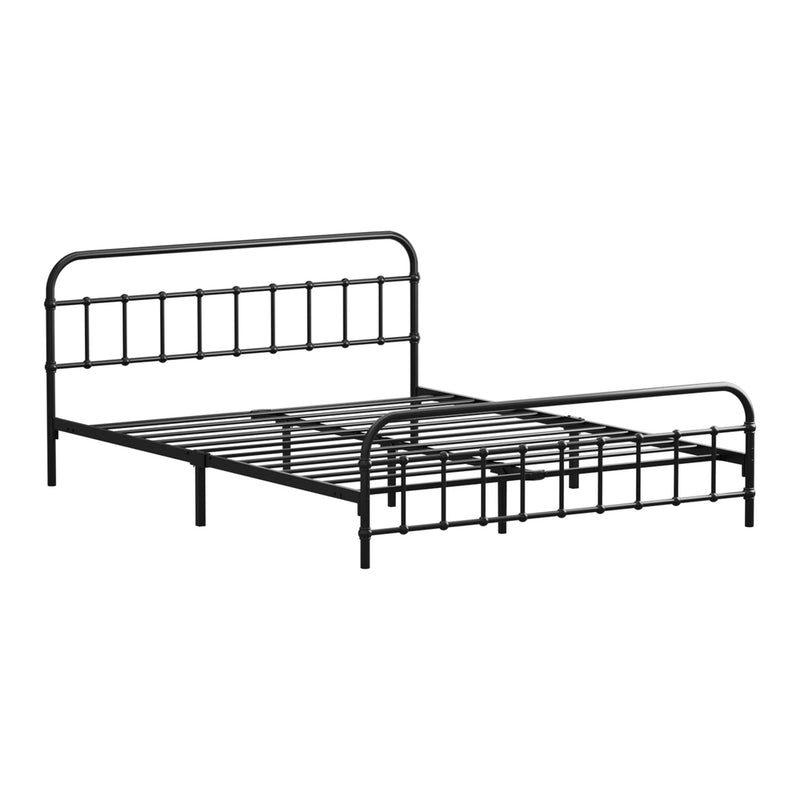 Oikiture Metal Bed Frame Queen Size Bed Base Platform