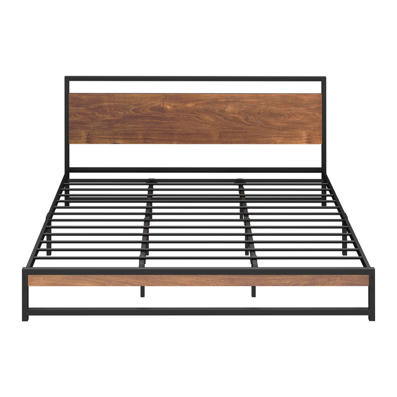 Oikiture Metal Bed Frame King Size Beds Base Platform Wood