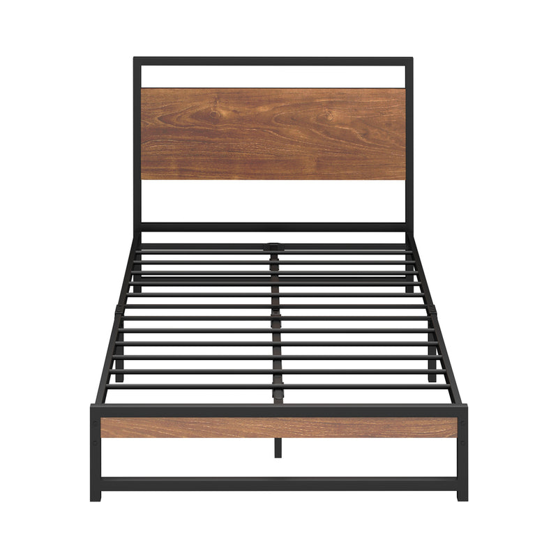 Oikiture Metal Bed Frame King Single Size Beds Base Platform Wood