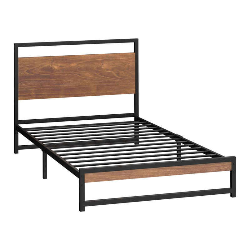 Oikiture Metal Bed Frame Single Size Beds Base Platform Wood