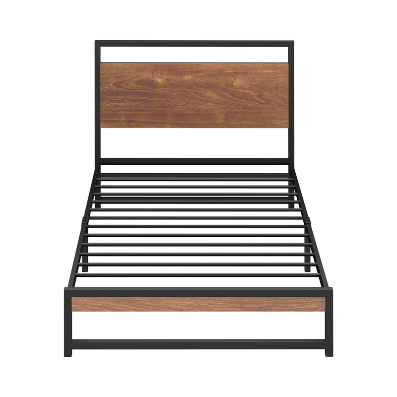 Oikiture Metal Bed Frame Single Size Beds Base Platform Wood