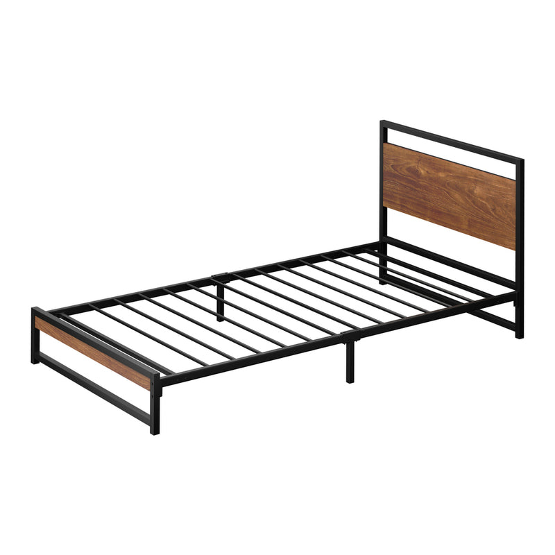 Oikiture Metal Bed Frame Single Size Beds Base Platform Wood