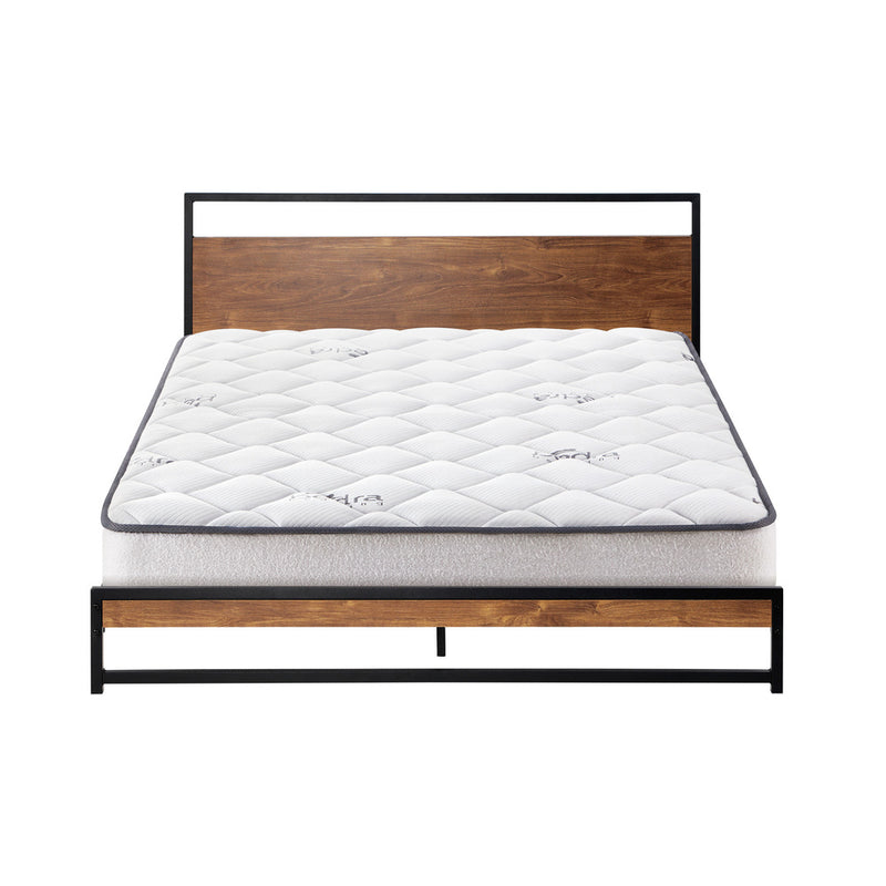 Oikiture Metal Bed Frame King Size Beds Platform with Mattress