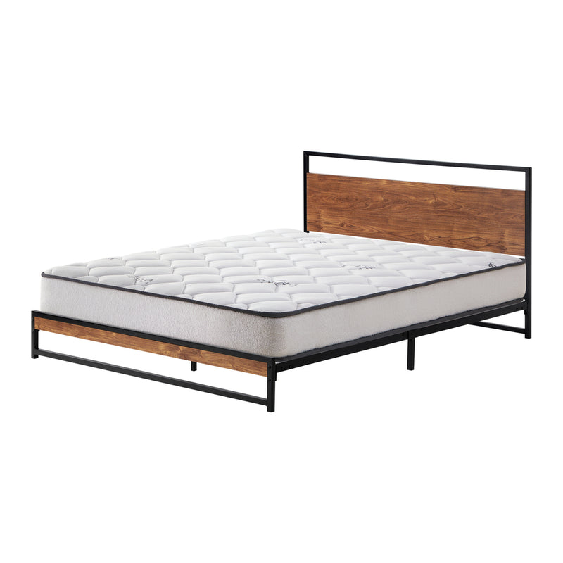 Oikiture Metal Bed Frame King Size Beds Platform with Mattress