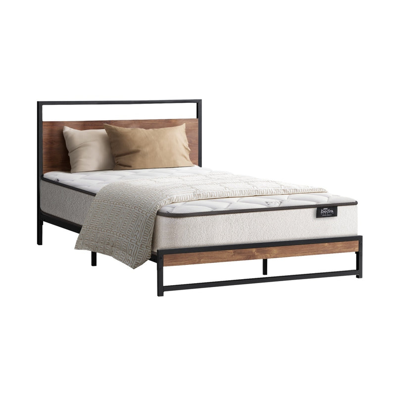 Oikiture Metal Bed Frame King Single Beds Platform with Mattress