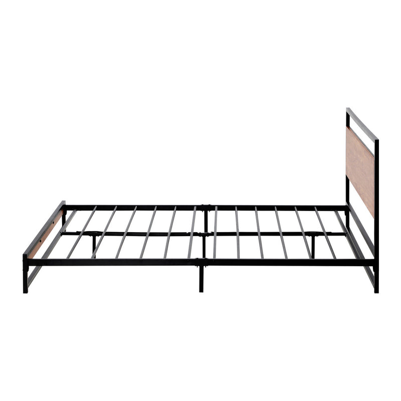 Oikiture Metal Bed Frame Queen Size Wooden