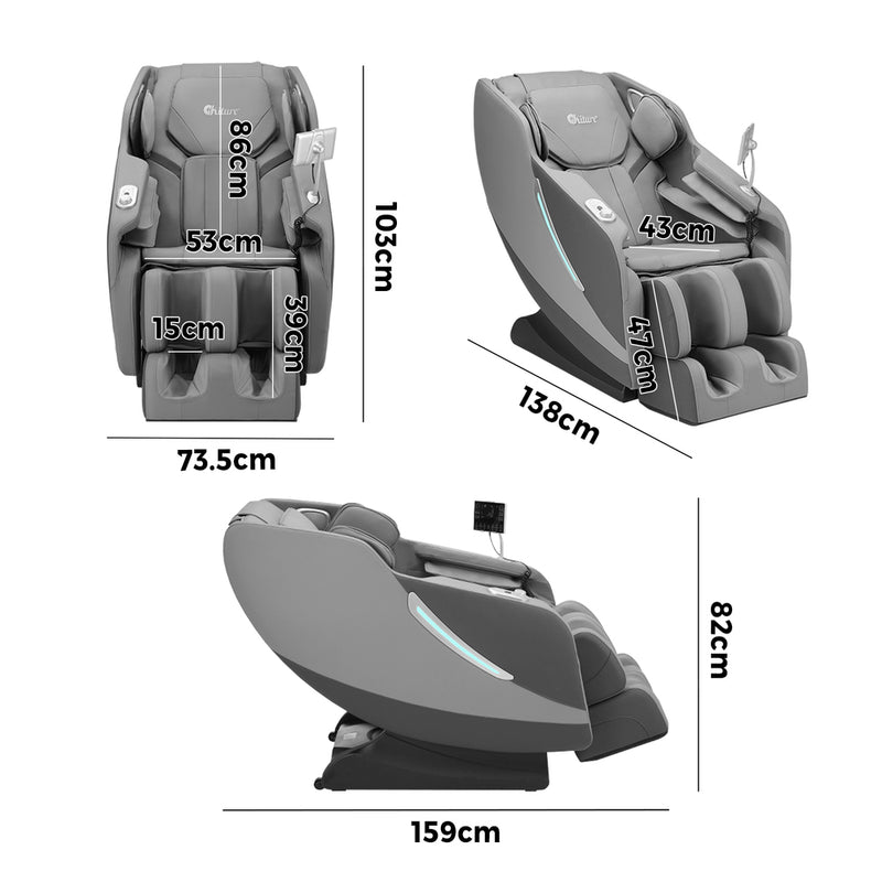 Oikiture Electric Massage Chair Heated Recliner Full Body Massager
