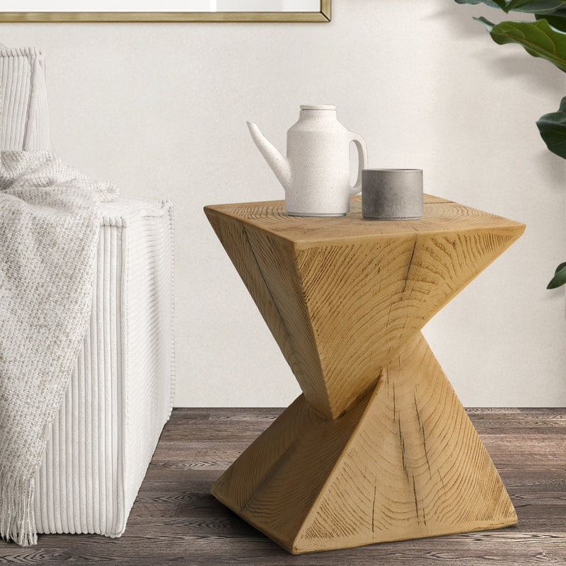 Oikiture Side Table Terrazzo Concrete Wooden