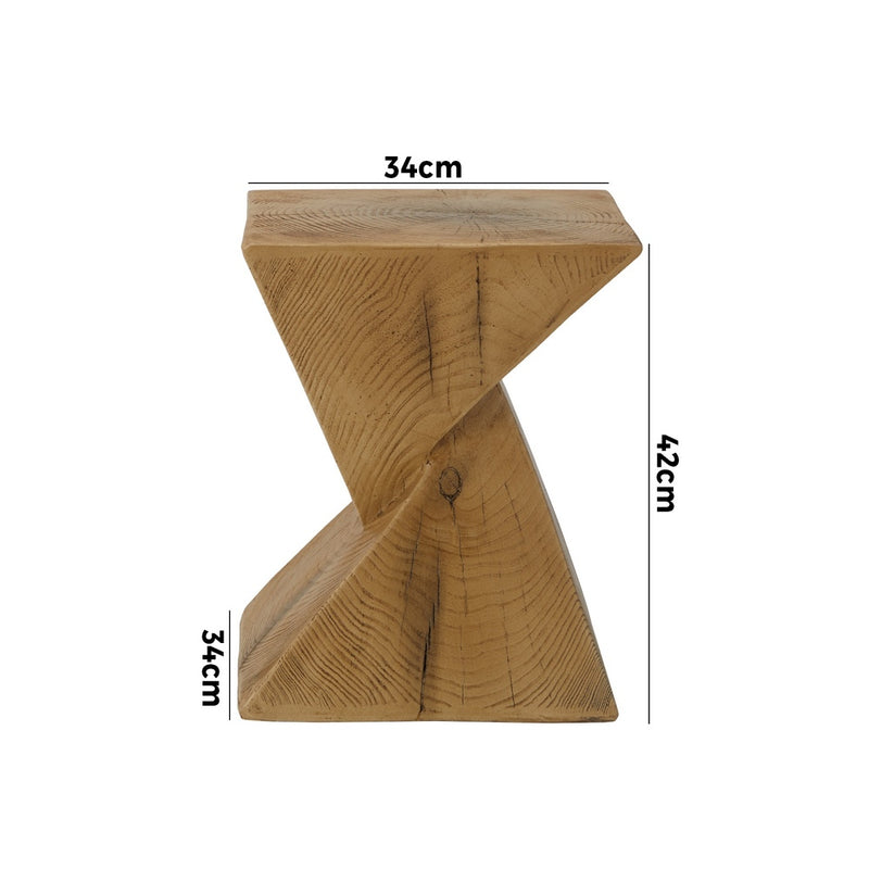 Oikiture Side Table Terrazzo Concrete Wooden