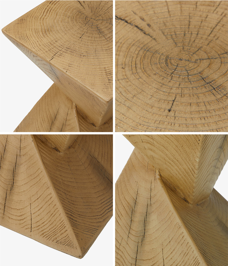 Oikiture Side Table Terrazzo Concrete Wooden