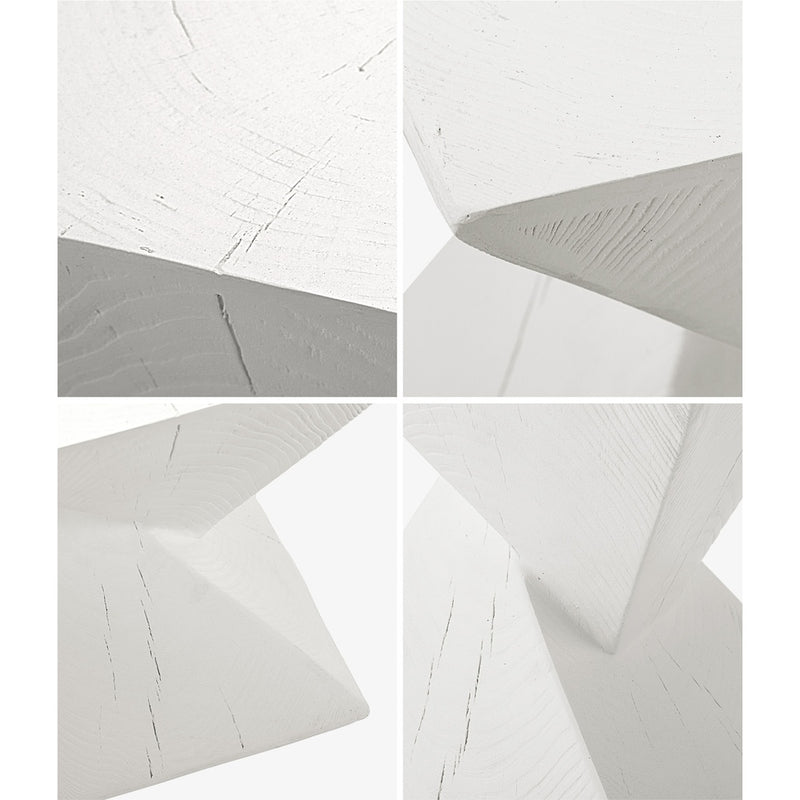 Oikiture Side Table Terrazzo Concrete White