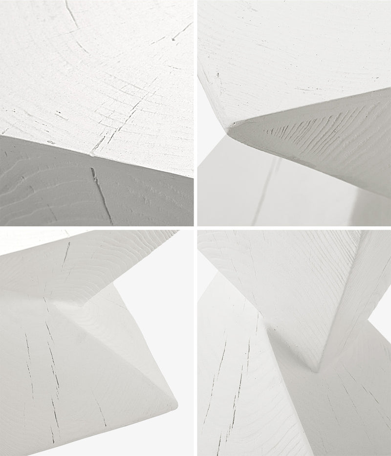Oikiture Side Table Terrazzo Concrete White