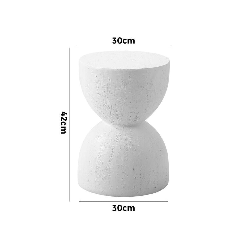 Oikiture Side Table Terrazzo Hourglass Stand