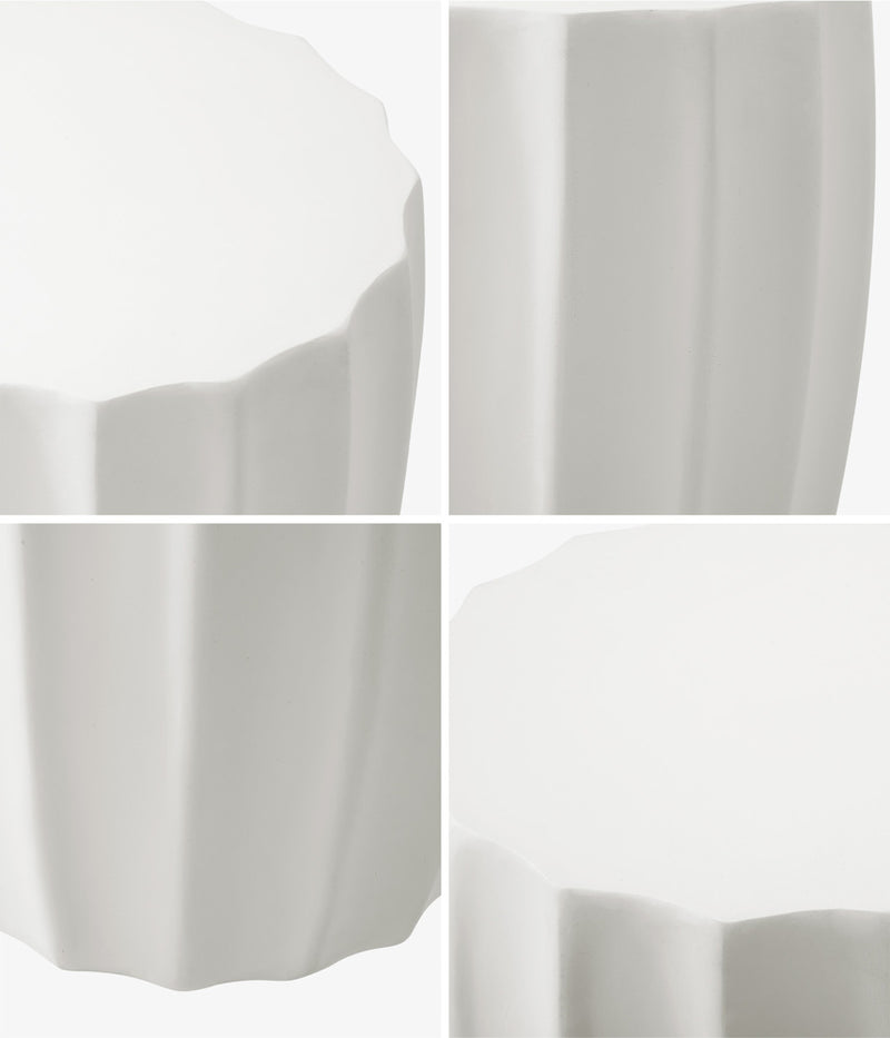 Oikiture Side Table Terrazzo Concrete Outdoor Stand