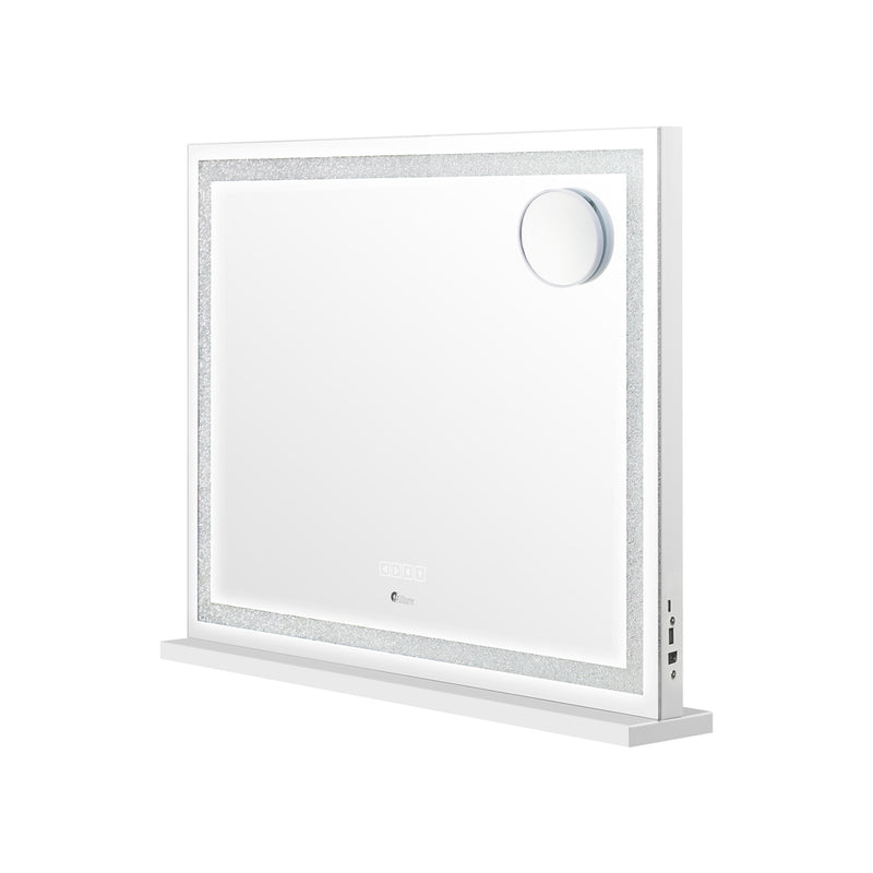 Oikiture Bluetooth Makeup Mirror Crystal LED 58x49cm
