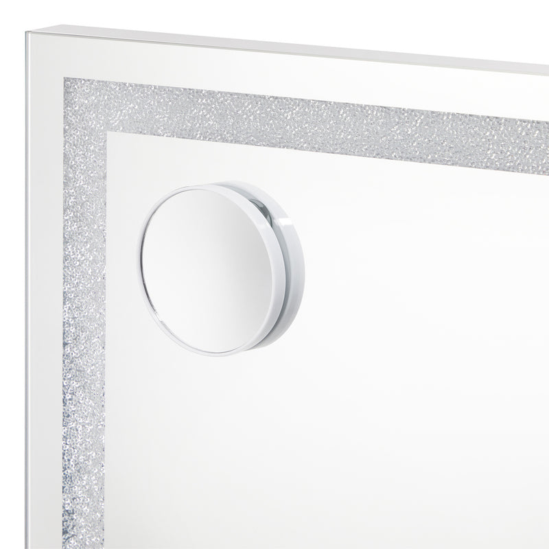 Oikiture Bluetooth Makeup Mirror Crystal LED 58x49cm
