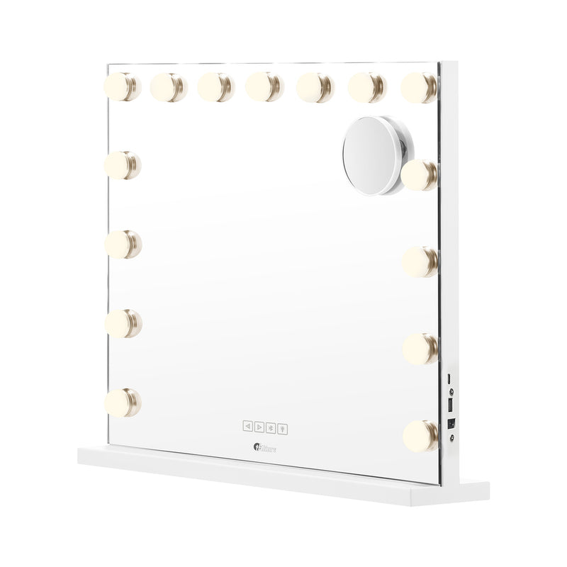 Oikiture Bluetooth Hollywood Makeup Mirror LED 60x52cm