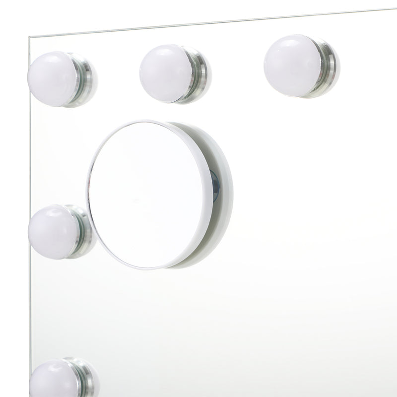 Oikiture Bluetooth Hollywood Makeup Mirror LED 60x52cm
