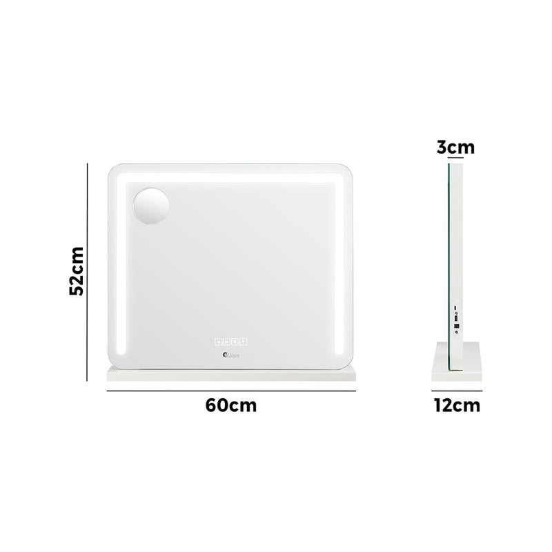 Oikiture Bluetooth Hollywood LED Makeup Mirror 60x52cm