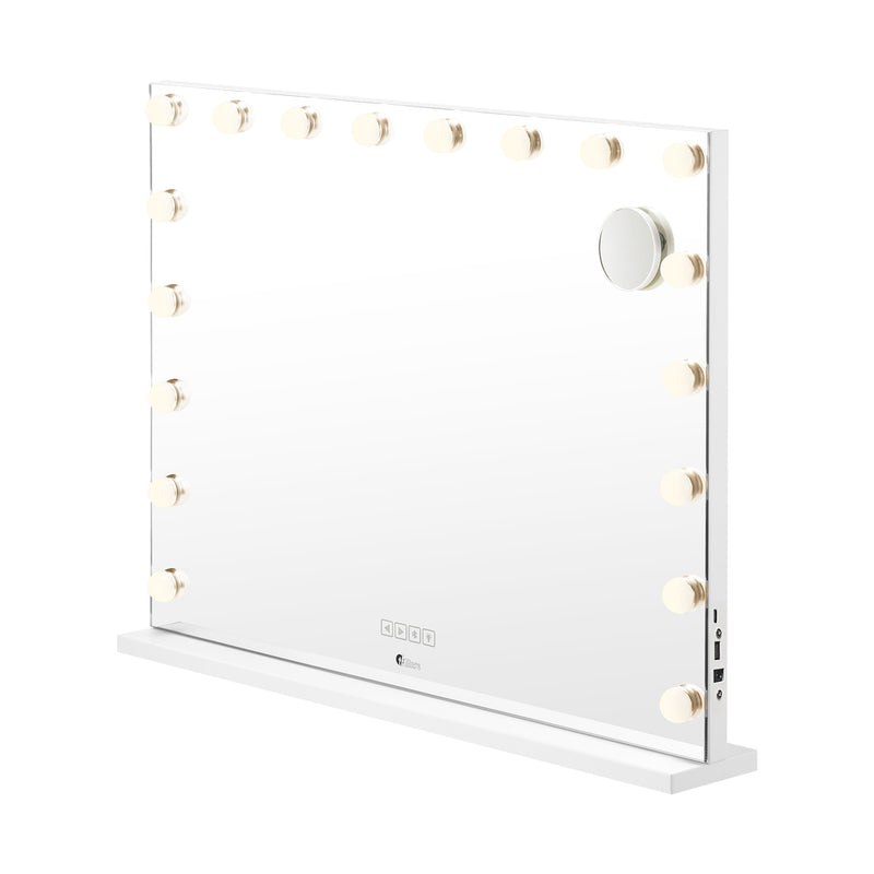 Oikiture Bluetooth Hollywood Makeup Mirrors with LED 80x62cm