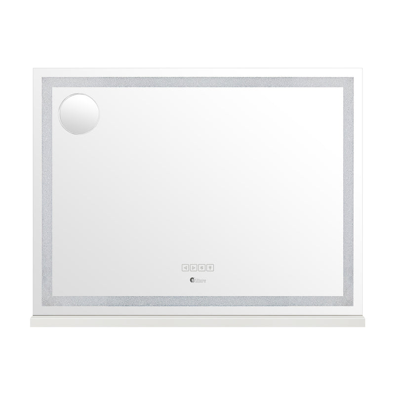 Oikiture Bluetooth Makeup Mirror Crystal LED 80x62cm