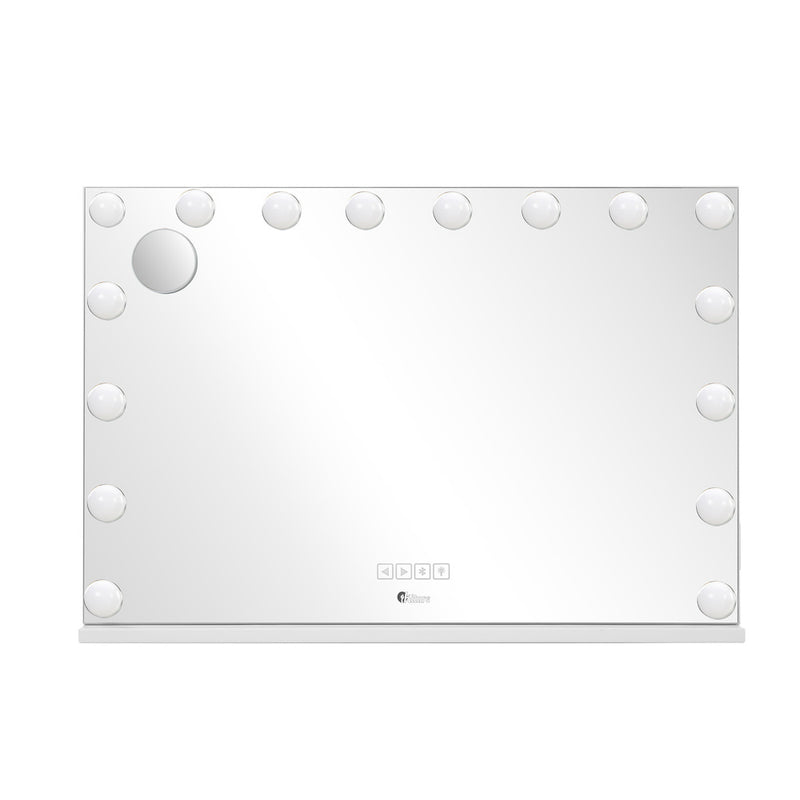 Oikiture Bluetooth Hollywood Makeup Mirror 16 LED Light 90x62cm
