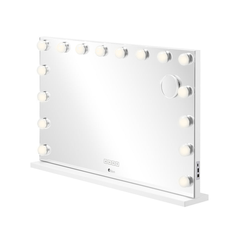 Oikiture Bluetooth Hollywood Makeup Mirror 16 LED Light 90x62cm