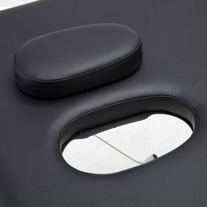 Zenses Massage Table 75cm Portable 2 Fold Aluminium Beauty Bed Black