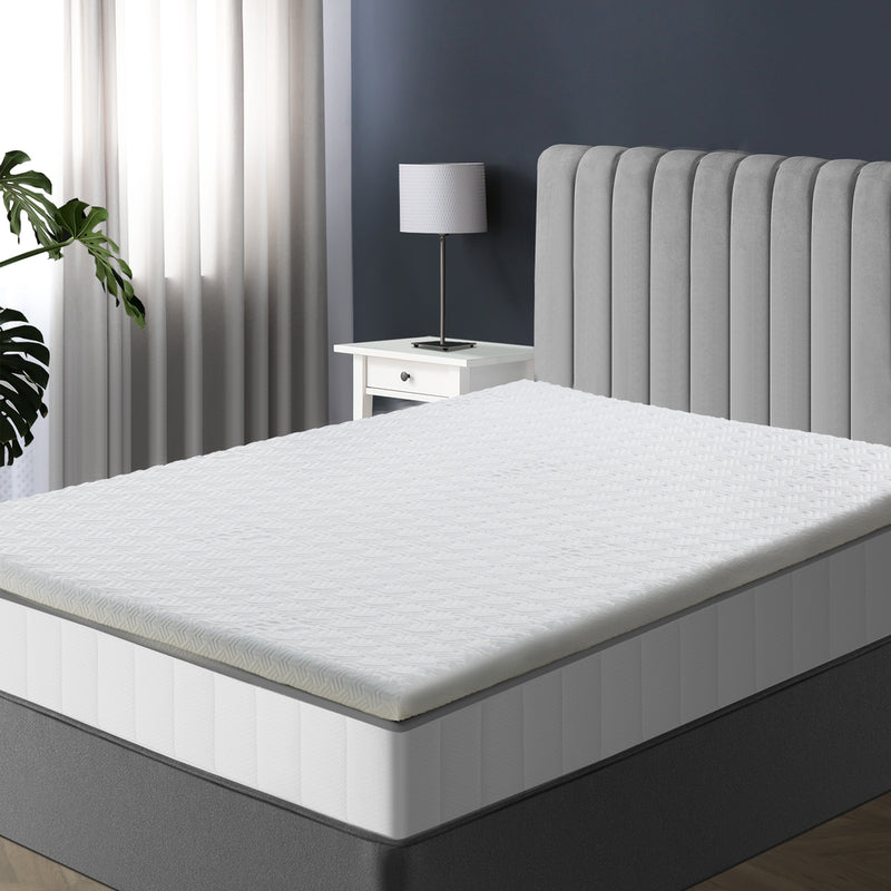 Bedra Memory Foam Mattress Topper Reversible Cool Gel 10cm Double