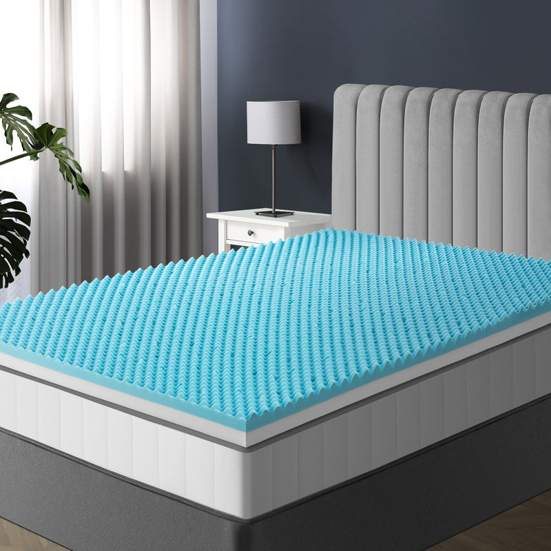 Bedra Memory Foam Mattress Topper Reversible Cool Gel 10cm Double