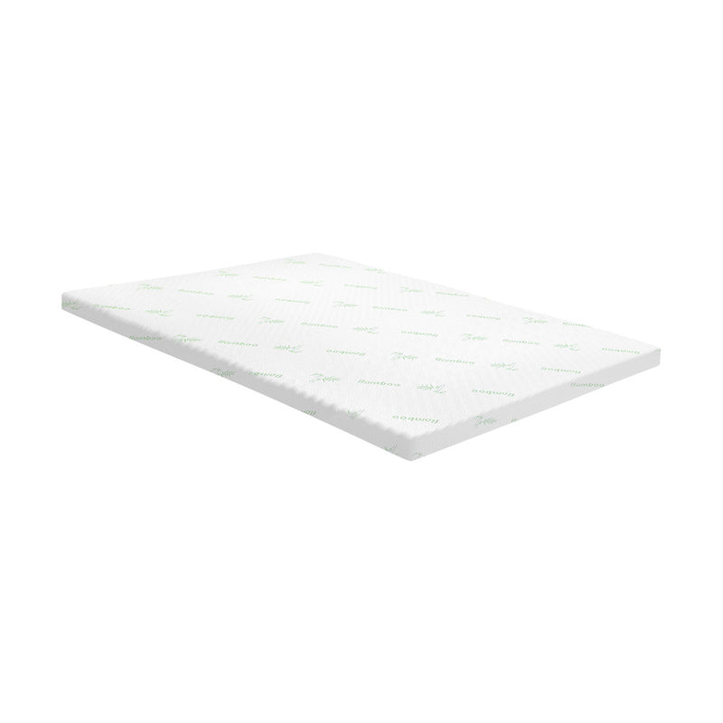 Bedra Memory Foam Mattress Topper Cool Gel Bamboo Cover 7-Zone 8CM King