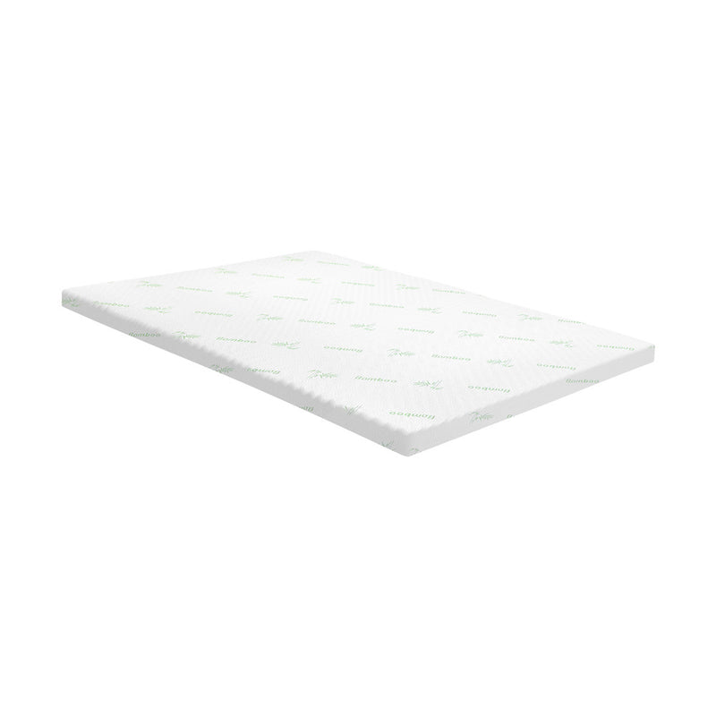 Bedra Memory Foam Mattress Topper Cool Gel Bamboo Cover 7-Zone 8CM Queen
