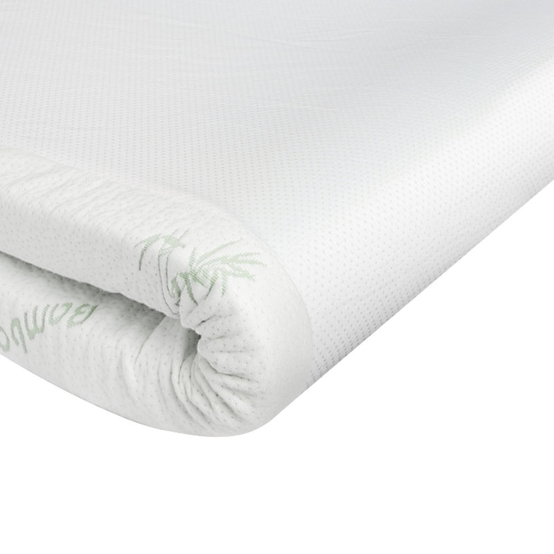 Bedra Memory Foam Mattress Topper Cool Gel Bamboo Cover 7-Zone 8CM Queen