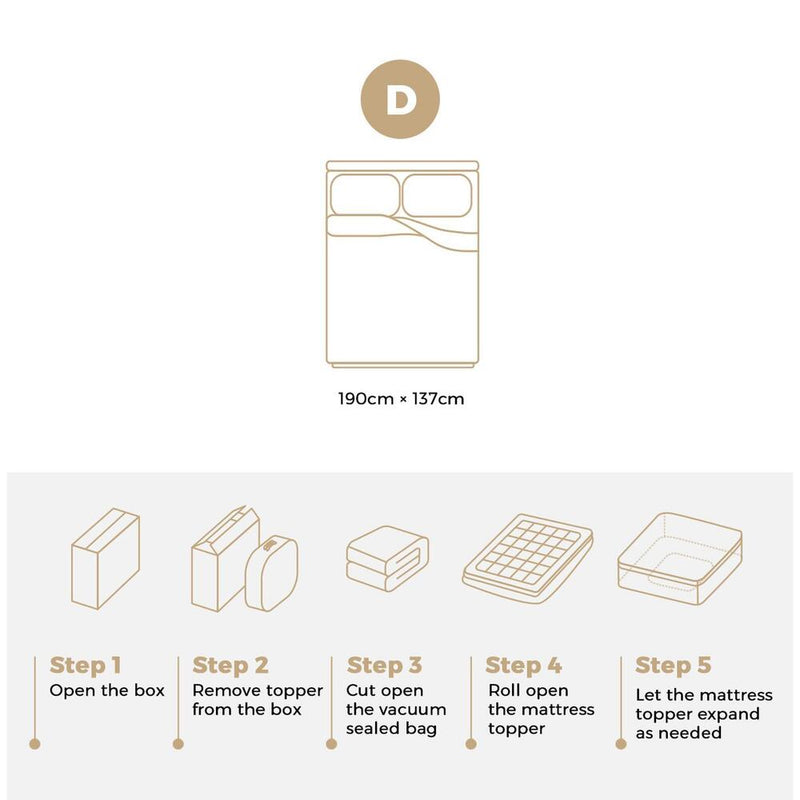 Bedra Double Mattress Topper Pillow Top 1000GSM Microfiber