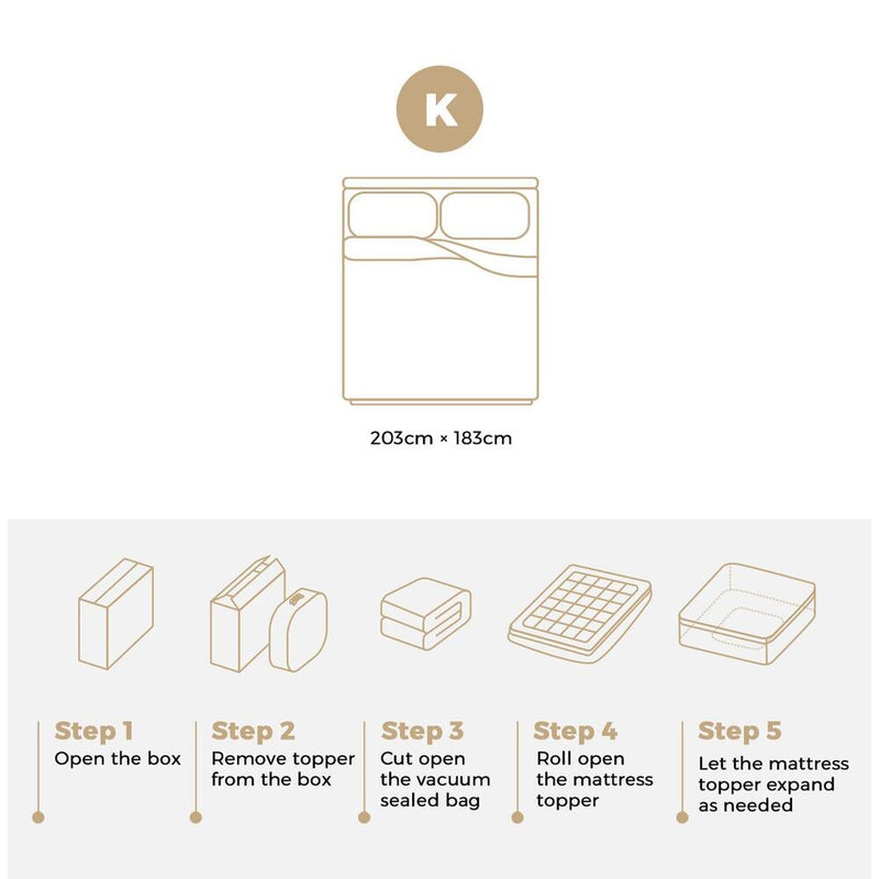 Bedra King Mattress Topper Pillow Top 1000GSM Microfiber